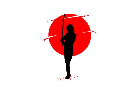 Download Silhouette Samurai Girl Poster Design - Poster design Collection