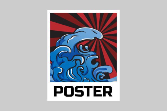 Download Tsunami Japan or Sea Waves Poster Design - Poster design Collection