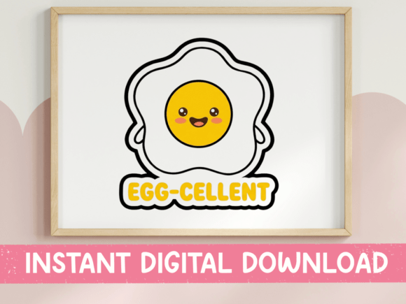 Download Egg-cellent Kawaii Fried Egg Sticker - Premium Bundle